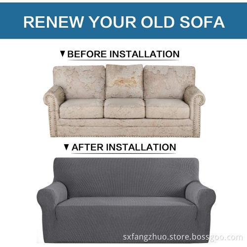 Best selling amazon high stretch sofa cover I shape sofa slipcover